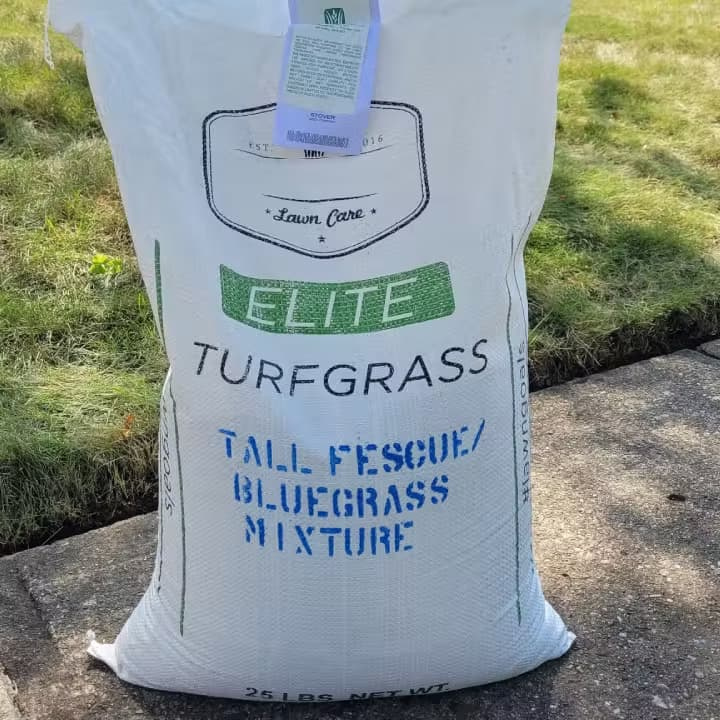 A bag of elite cultivar grass seed.